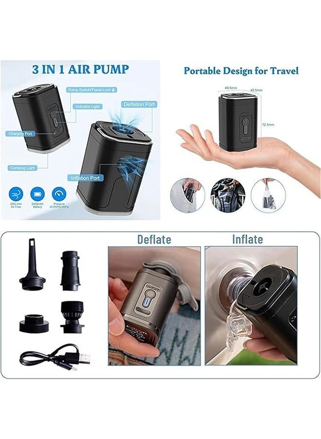 Travel Backpack,Black Backpack Vacuum, 60l Travel Backpack, Anti Theft Backpack With Vacuum Pump,Air Travel Bag,Fr Sports Travel Outdoor Business Trip Work - Image 5